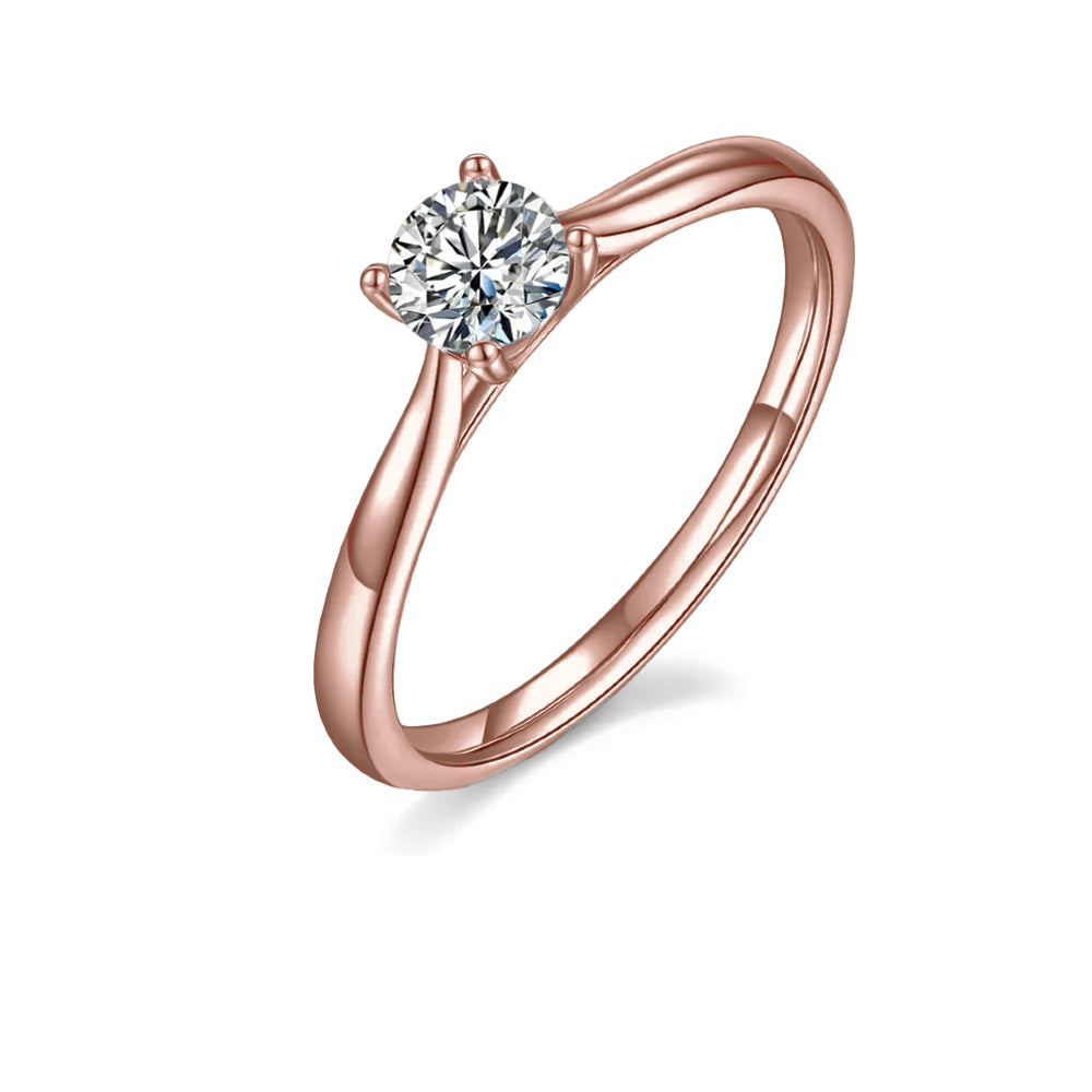 Classic 4 Claw Solitaire 0.50ct Moissanite Engagement Ring - BLACKFRIDAY