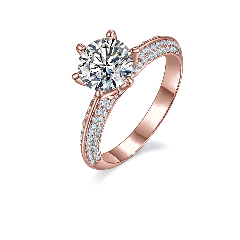 Elegant Pave 1.50ct Moissanite Engagement Ring - BLACKFRIDAY