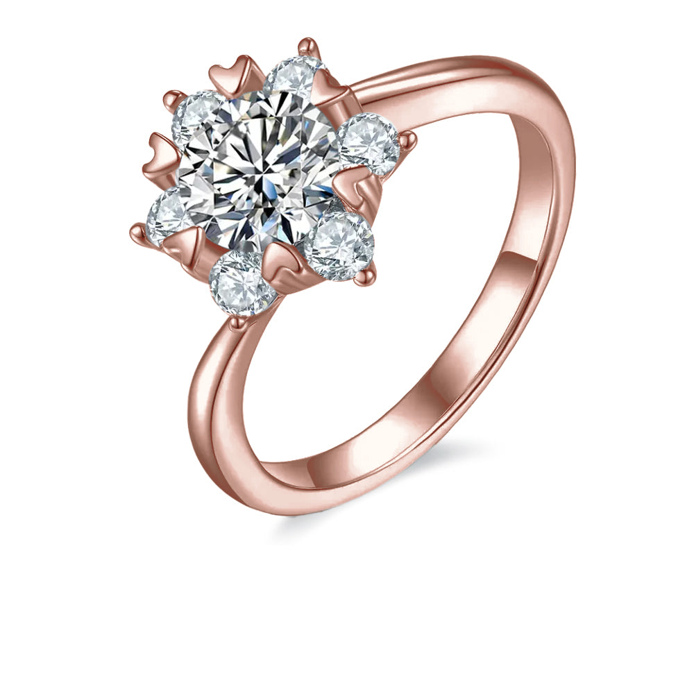 Floral 1.00ct Moissanite Engagement Ring - BLACKFRIDAY