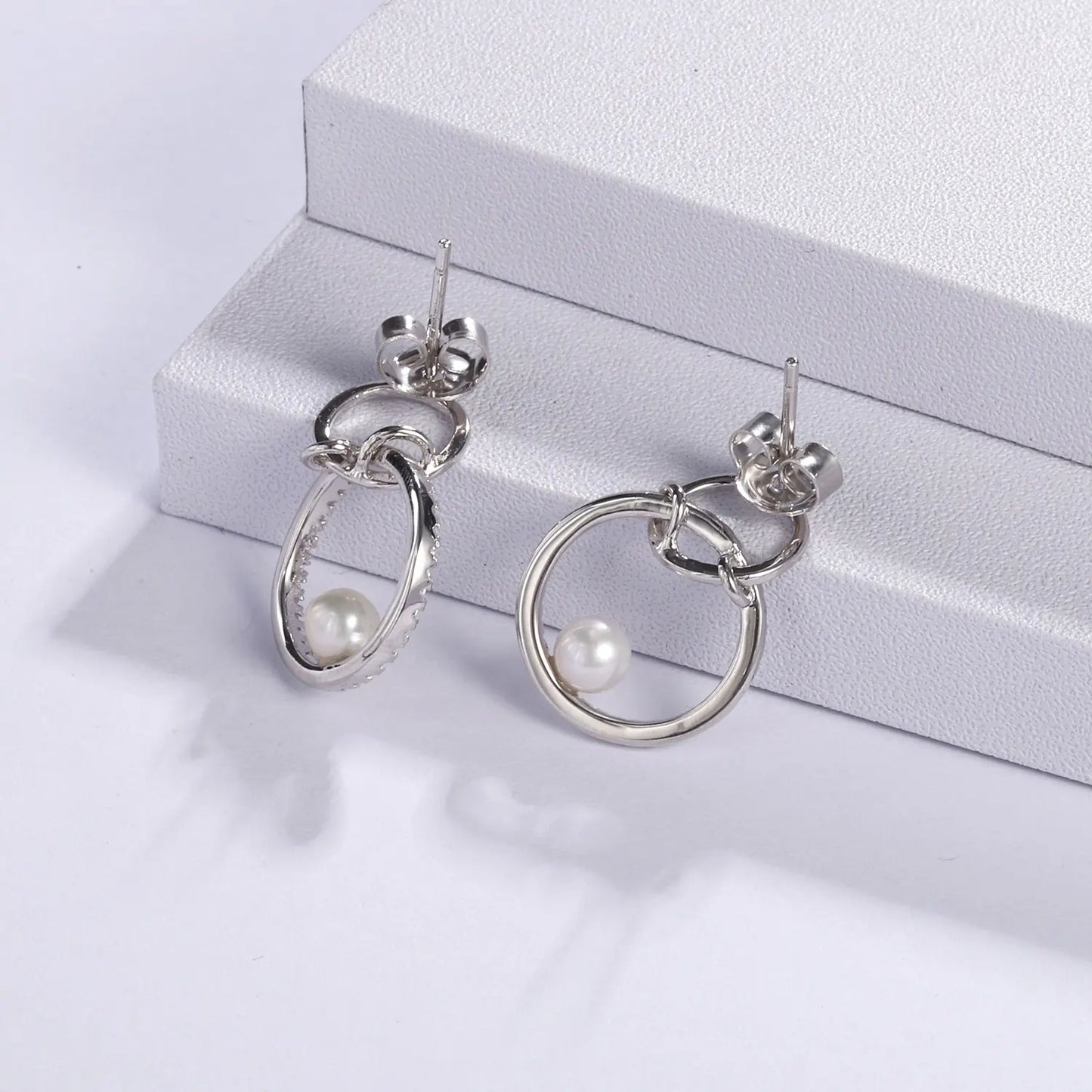 Infinity Pearl Earrings (Lead Time of 5 Weeks)