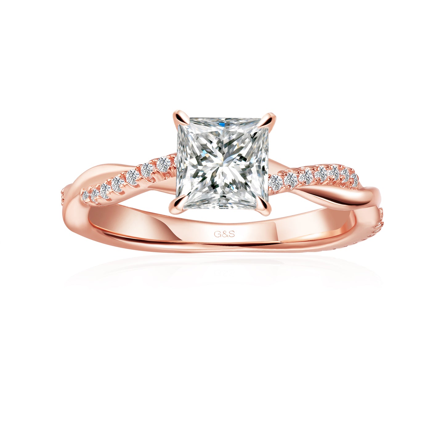 Timeless Infinity Princess Cut Moissanite Engagement Ring - BLACKFRIDAY