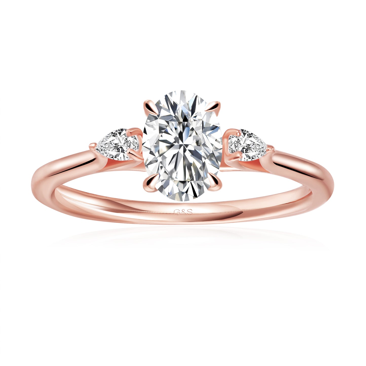 Infinite Love Trilogy Oval Cut Moissanite Engagement Ring - BLACKFRIDAY