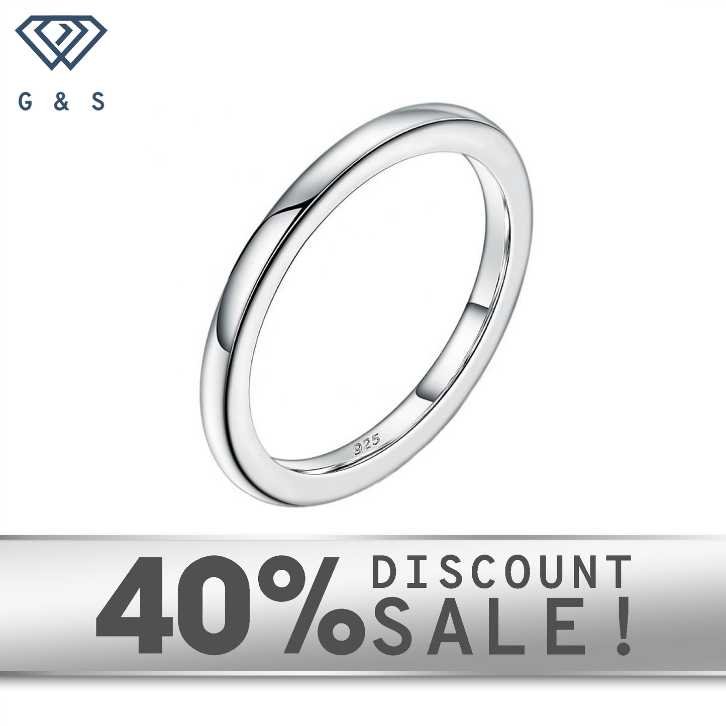 Classic Wedding Band Set in 9ct White Gold