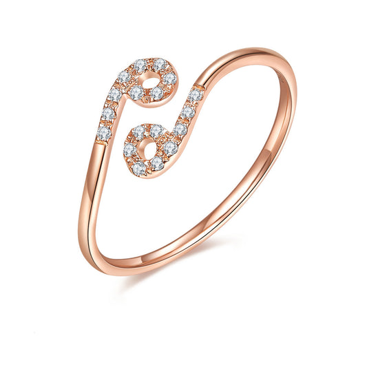 Cancer Moissanite Ring Zodiac Sign - June 21st to July 22nd