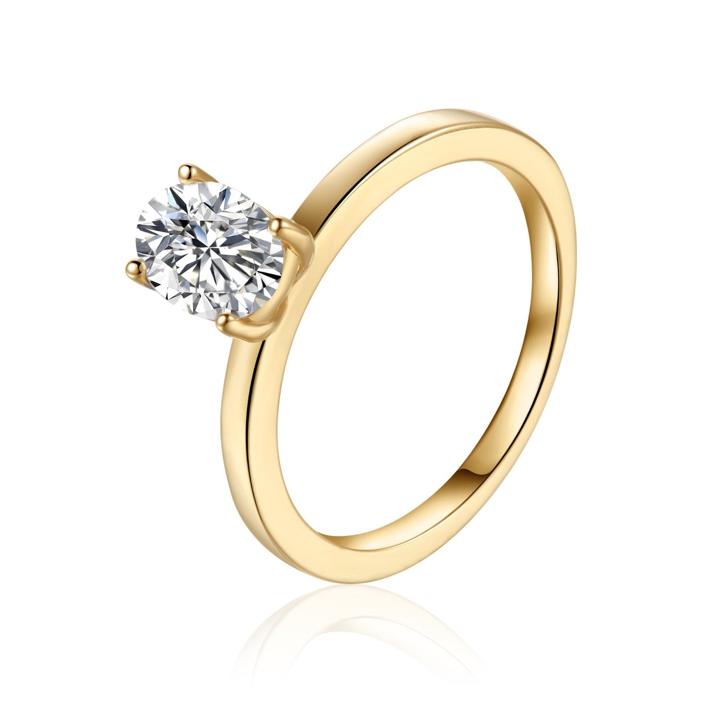 A timeless 1.00ct oval-cut moissanite solitaire