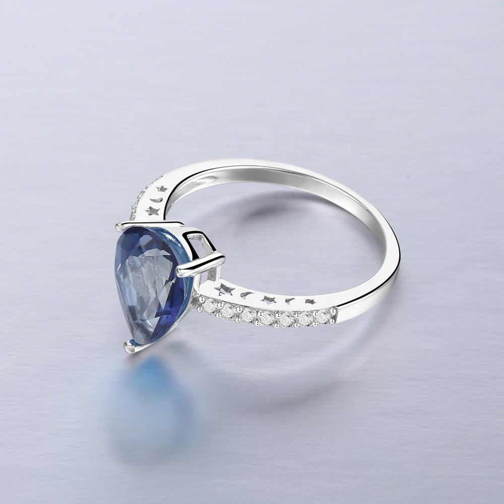 Moon & Stars Mystic Quartz Ring - G&S Exclusive Design