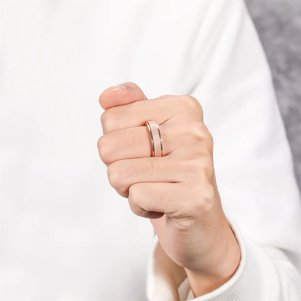 Rose Tungsten Carbide Fidget Ring