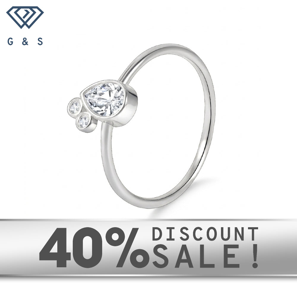 Dainty Pear Cut Cluster Ring