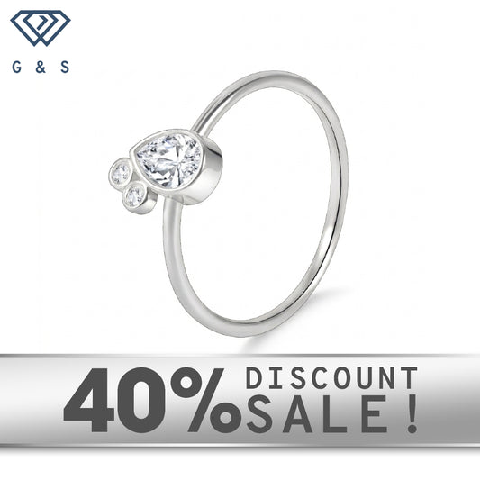 Dainty Pear Cut Cluster Ring