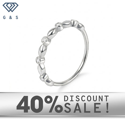 Delicate Bezel Set Moissanite Half Eternity Band