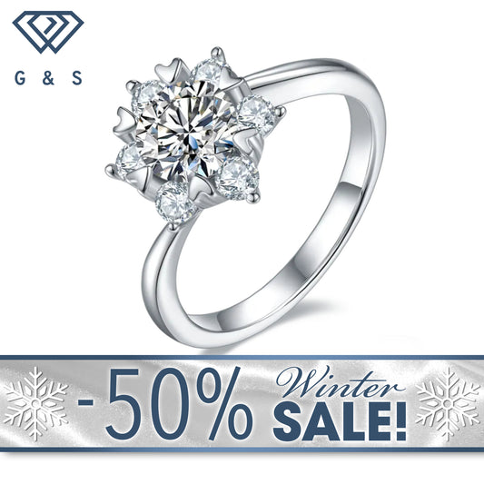 Floral 1.00ct Moissanite Engagement Ring - Winter Sale
