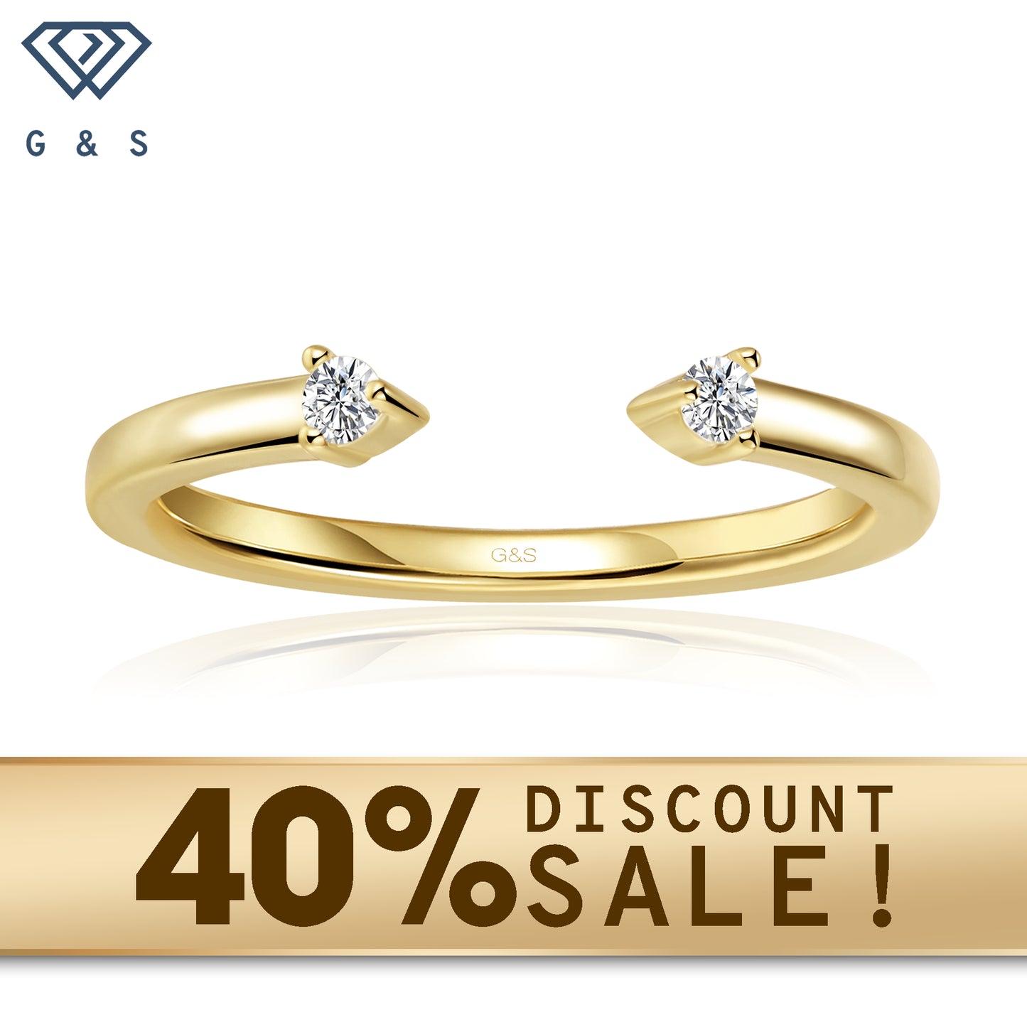 Infinite Love Moissanite Wedding Band Set in 9ct Yellow Gold