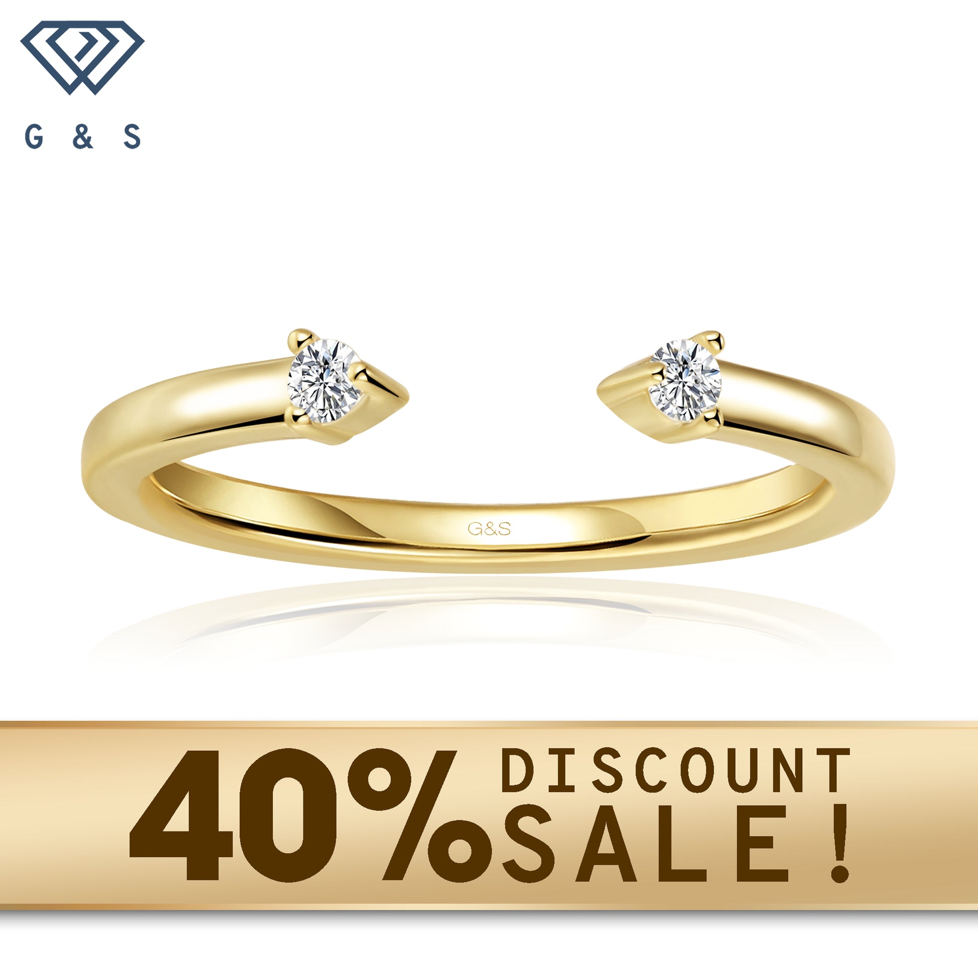 Infinite Love Moissanite Wedding Band Set in 9ct Yellow Gold