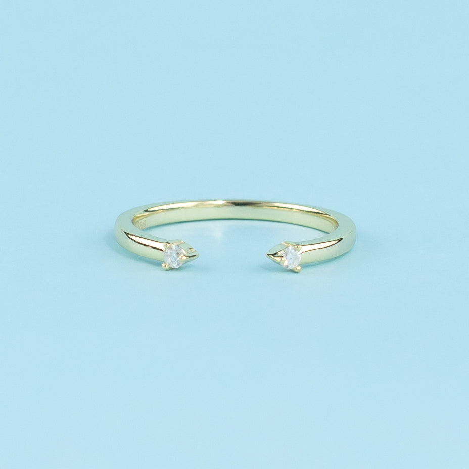 Matching 9ct Yellow Gold Wedding Bands with Sparkling Moissanites, symbolizing Eternal Love
