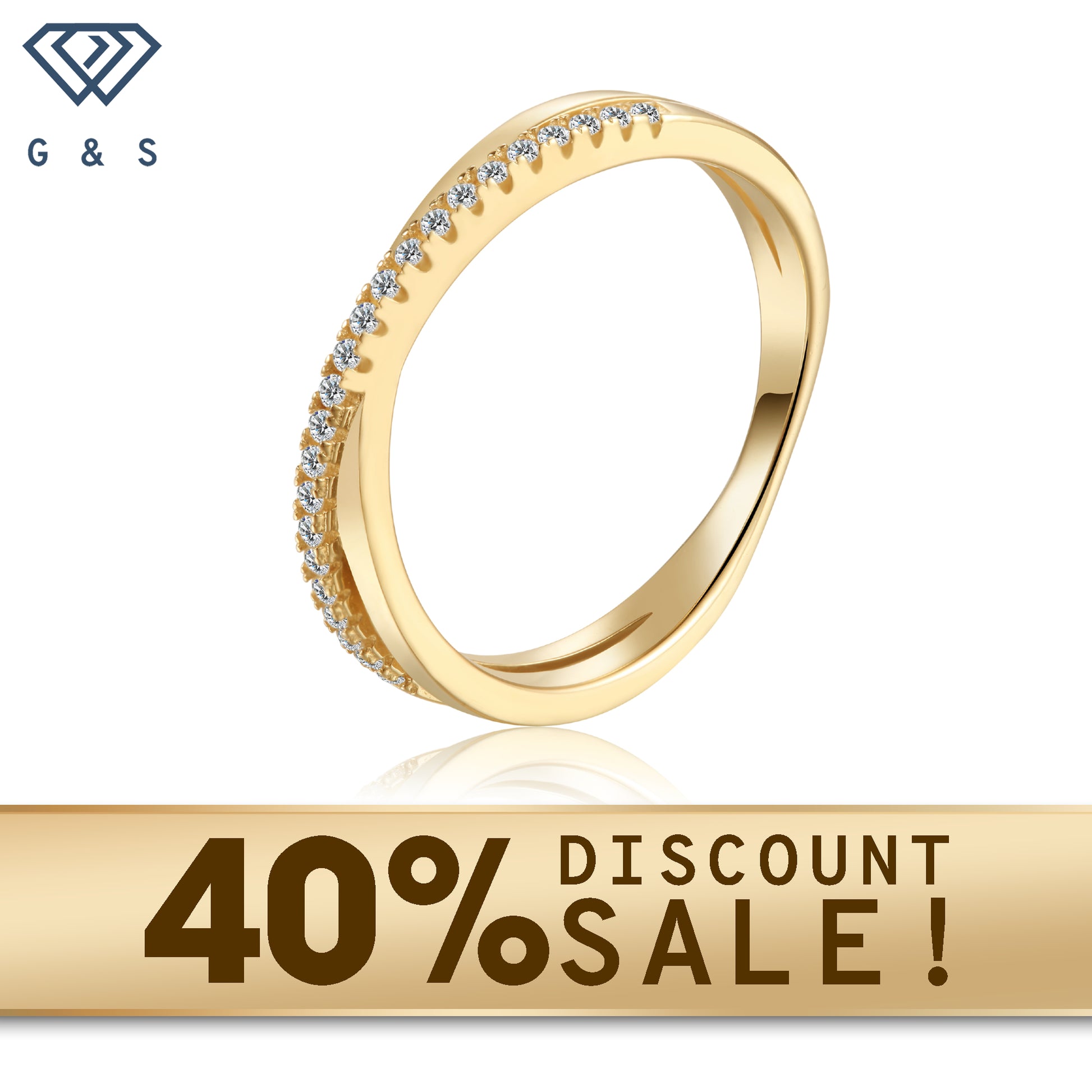 Matching 9ct yellow gold wedding bands featuring a continuous infinity symbol design, adorned with sparkling moissanites to represent eternal love.