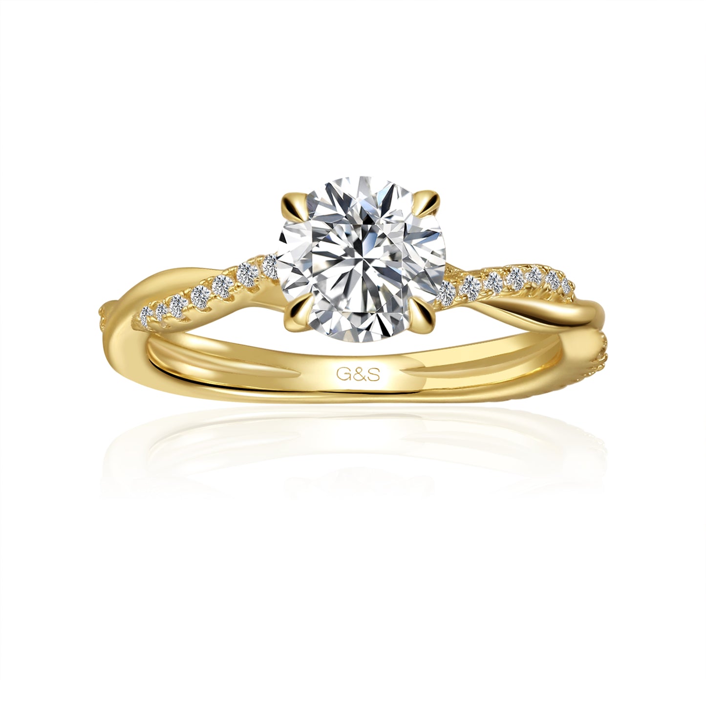 Timeless Infinity Round Brilliant Moissanite Engagement Ring - BLACKFRIDAY