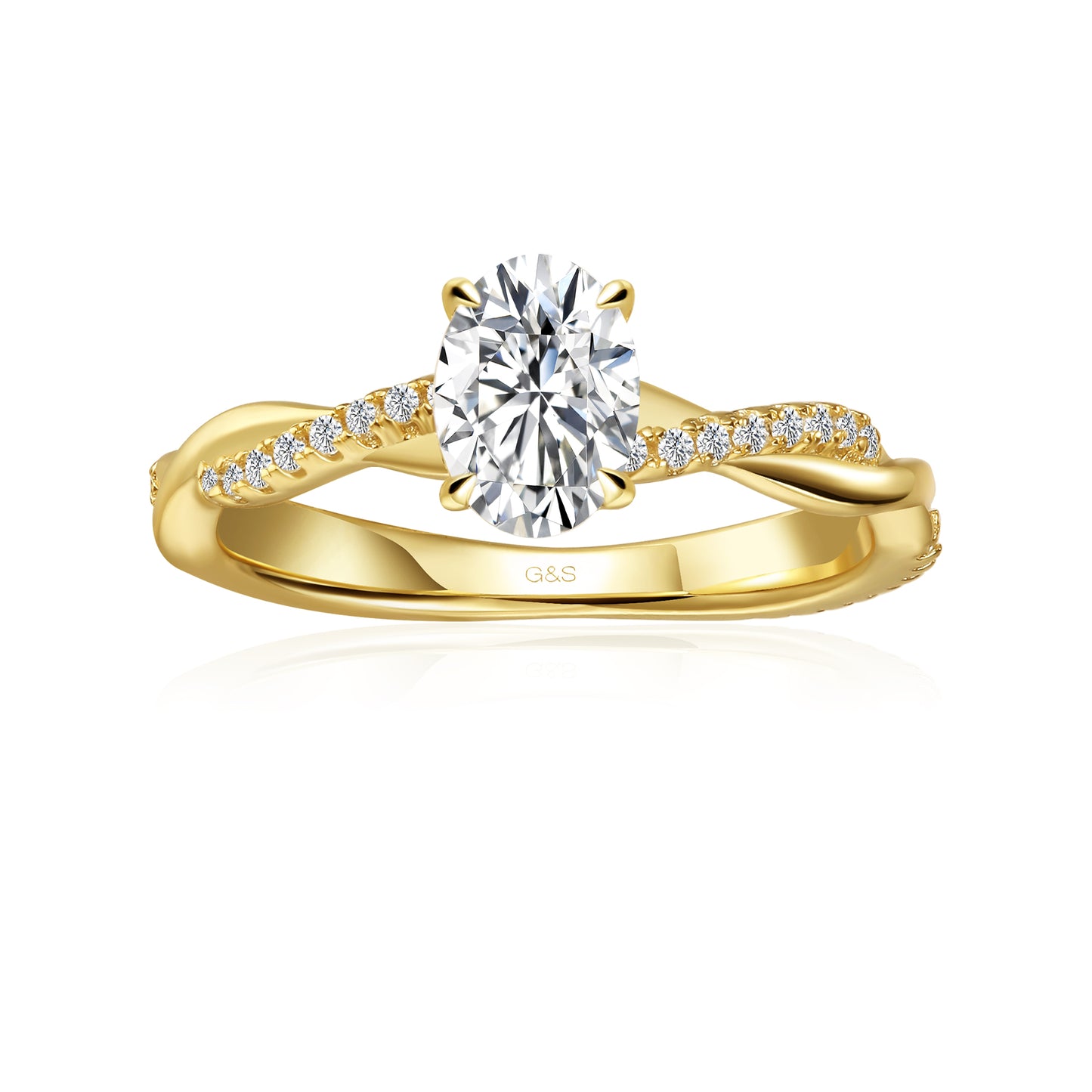 Timeless Infinity Oval Cut Moissanite Engagement Ring - BLACKFRIDAY