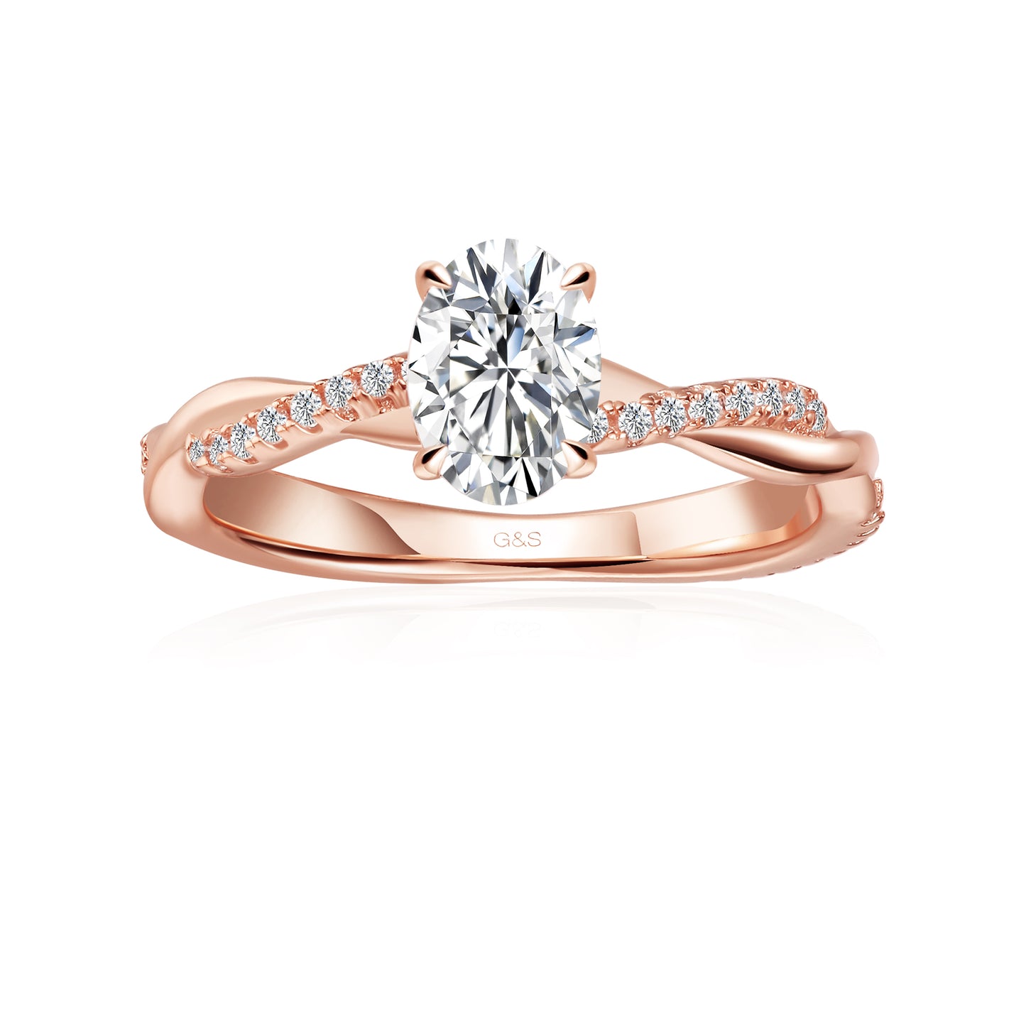 Timeless Infinity Oval Cut Moissanite Engagement Ring - BLACKFRIDAY
