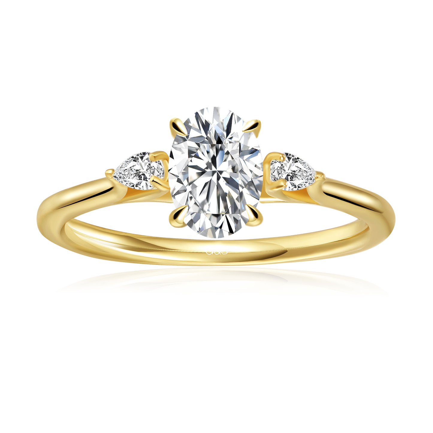 Infinite Love Trilogy Oval Cut Moissanite Engagement Ring - BLACKFRIDAY