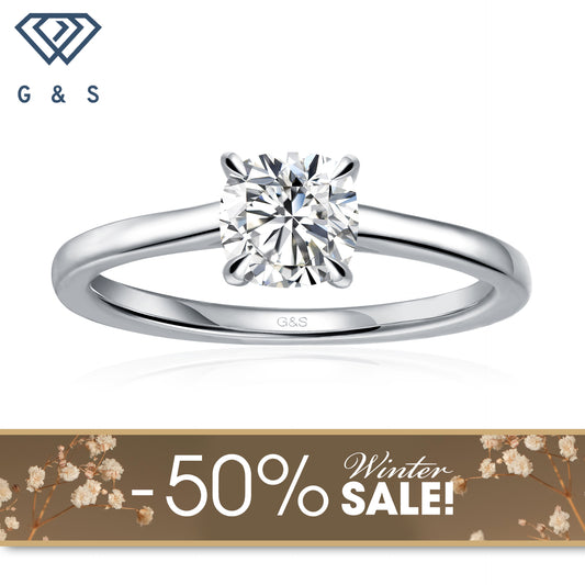 Secret Sparkle Hidden Halo Cushion Cut Moissanite Engagement Ring - Winter Sale
