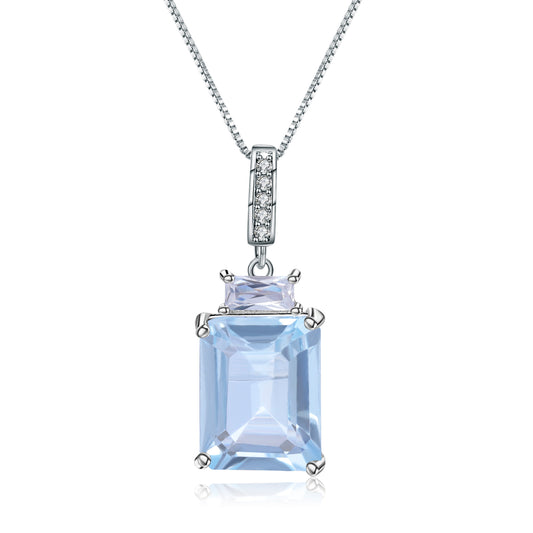 Elegant Blue Topaz Pendant (Leadtime of 5 weeks)