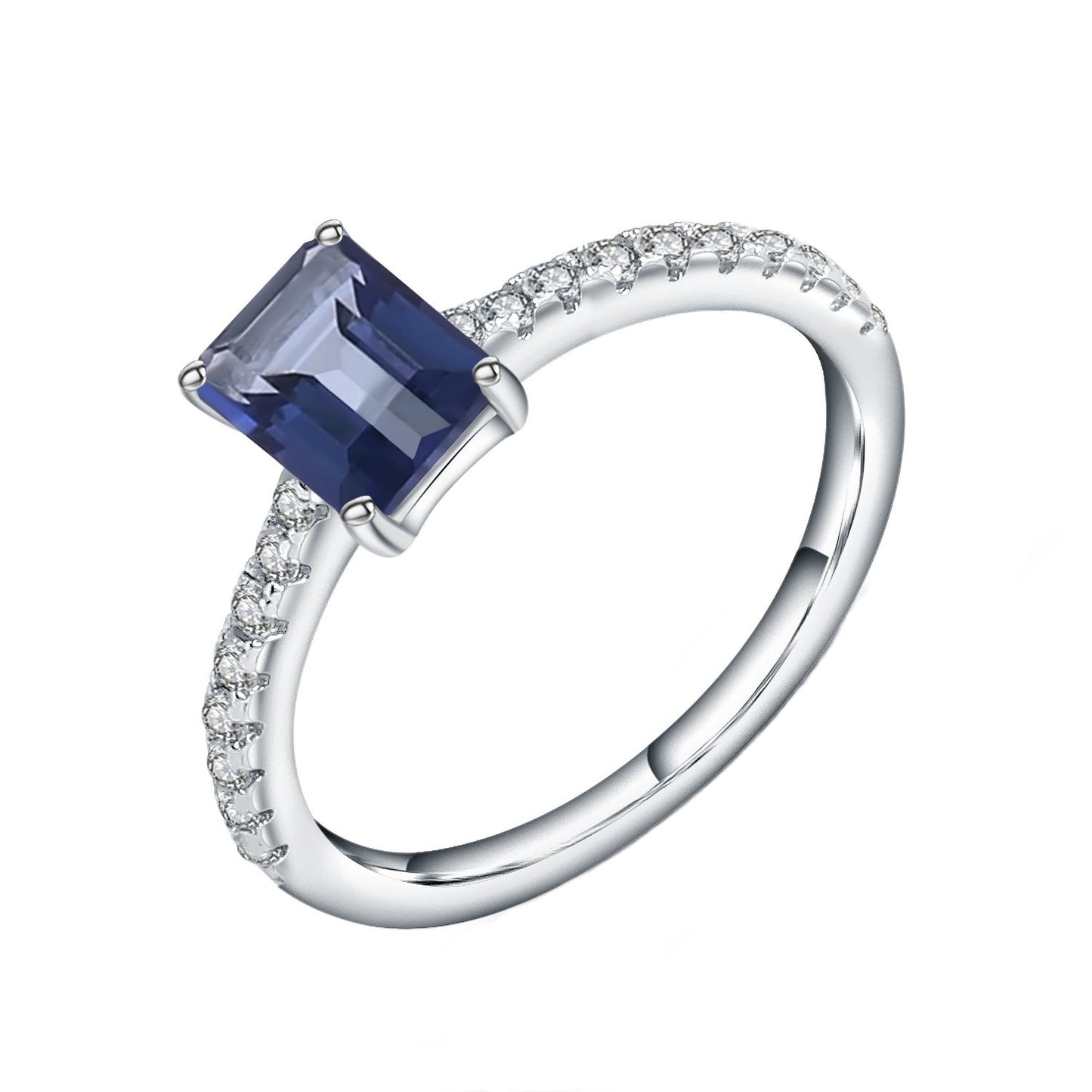 Exquisite Mystic Quartz Ring - Emerald Cut