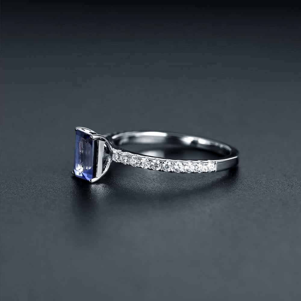 Exquisite Mystic Quartz Ring - Emerald Cut