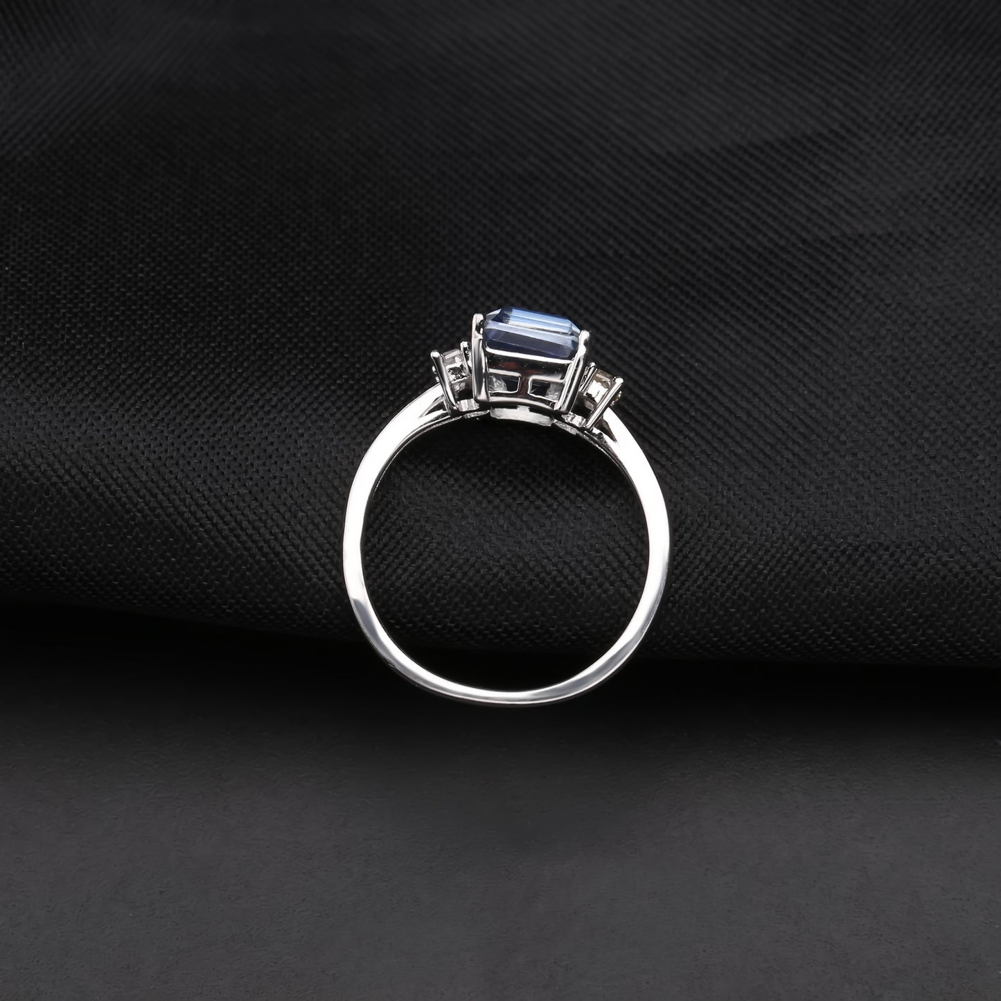 Trilogy Mystic Quartz Ring - Emerald Cut