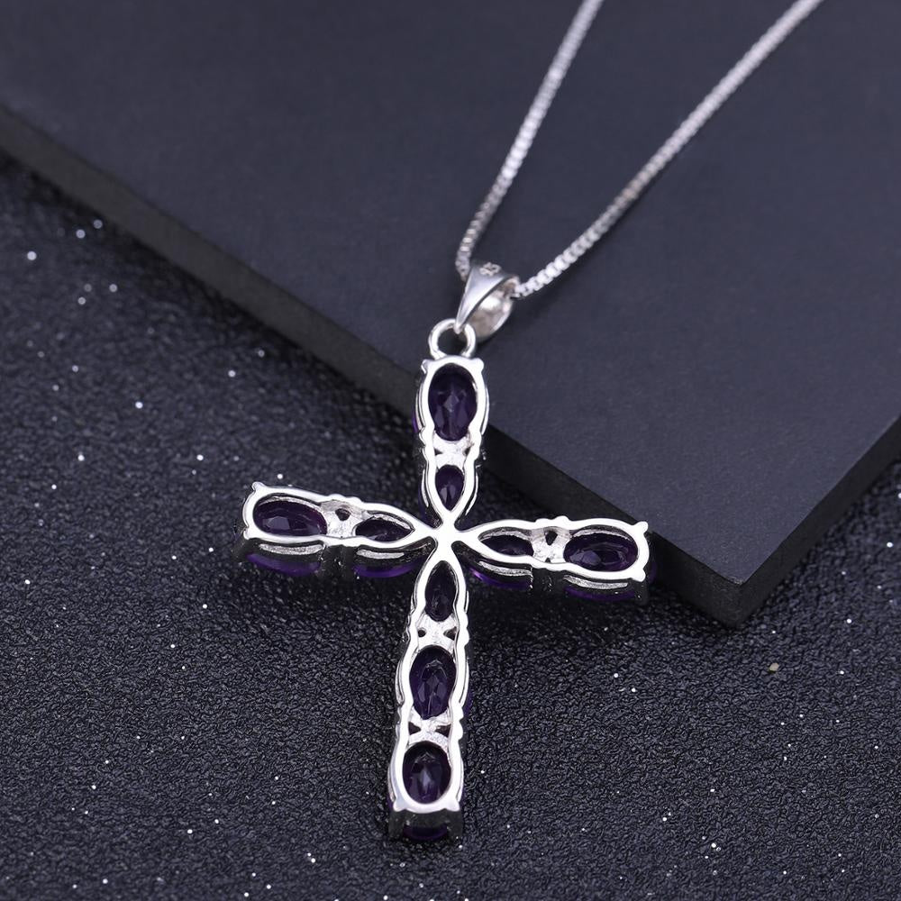 Amethyst Cross Pendant (Leadtime of 5 weeks)