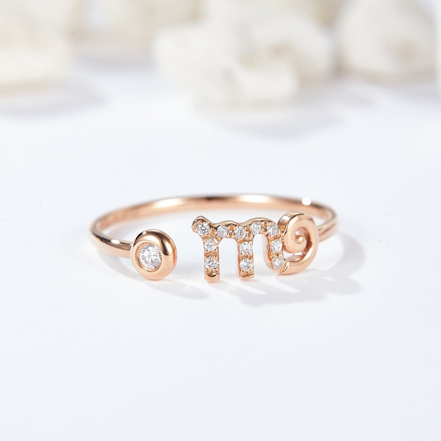 Elegant moissanite ring representing the Virgo star sign, a thoughtful gift for those born under this sign (August 23rd - September 22nd).