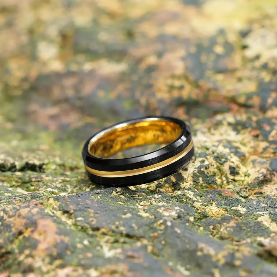 Yellow tungsten ring hotsell